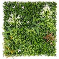 Christow Artificial Plant Living Wall Panels Fence Covering Indoor Outdoor Set of 4 50cm x 50cm in Green | Size: 50 cm x 50 cm