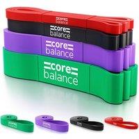 Core Balance Pull Up Resistance Bands 4 Piece Set Light to Extra Heavy