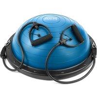 Core Balance Trainer Dome Rehab Wobble Ball Board With Resistance Bands in Blue