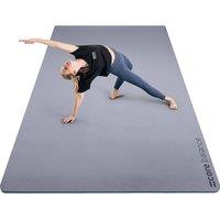 Core Balance Extra Large 6mm TPE Exercise Mat 183 x 116cm Yoga Fitness Mat in Grey | Size: 183 x 116 cm