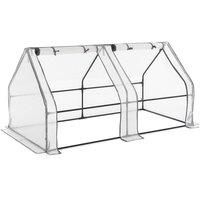 Christow Growhouse Tunnel Greenhouse Large Garden Polytunnel Grow House 2 Section