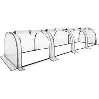 Christow Growhouse Tunnel Greenhouse Large Garden Polytunnel Grow House 4 Section