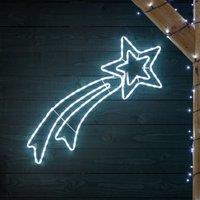 Christow Shooting Star Christmas Light Xmas Decoration Flashing LED Indoor Outdoor L107cm in White
