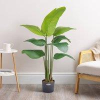 Christow Artificial Banana Tree Potted Indoor Outdoor Tropical Plant 4ft 5ft in Green