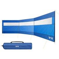 Trail Outdoor Leisure Trail 4 Pole Windbreak Steel Spike Windbreaker with PVC Window 5m x 1.4m in Blue