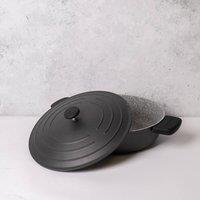 MasterClass Cast Aluminium Casserole Dish with Handle Covers, Black, 5L in Black