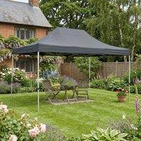 Primrose Pop Up Gazebo 3m x 4.5m Garden Marquee Waterproof UV Resistant Grey
