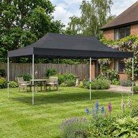 Primrose Pop Up Gazebo 3m x 6m Garden Marquee Waterproof UV Resistant Grey