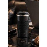 Lovii Elite 380ml Vacuum Insulated Stainless Steel Travel Mug Black