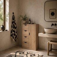 Wyld Haus Lala Natural Finish Freestanding Storage Cabinet 4 Drawers & Lower
