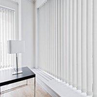 Blinds Outlet Dimout Vertical Blinds in White | Size: 210 cm width x 240 cm drop
