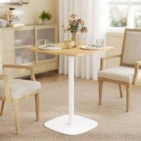 HOMCOM Dining Table for 2, Small Kitchen Table with Wood Veneer Top, Natural | Size: 60 cm x 60 cm