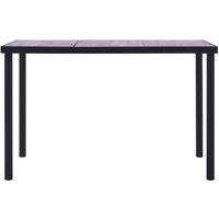Berkfield Home Dining Table Black & Concrete Grey 160x80x75 cm MDF | Size: 160 x 80 x 75 cm
