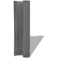 Berkfield Home Double-Sided Garden Fence PVC 90x500 cm Grey