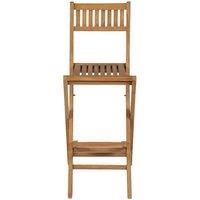 Berkfield Home Folding Outdoor Bar Stools 2 pcs Solid Teak Wood in Brown