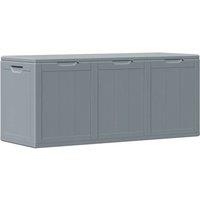 Berkfield Home Garden Storage Box 270L Grey PP Rattan