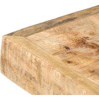 Berkfield Home Durable Dining Table 180x90x76 cm Solid Rough Mango Wood in Brown | Size: 180 x 90 x 76 cm
