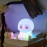 Lovii Cute Skeleton Silicone Touch Night Light Rechargeable Colorful Light in White