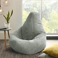 VOGREX Light Grey Jumbo Cord Beanbag Chair Large Bean Bag