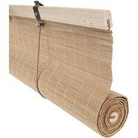 KORVIXA 80x150cm Roller Blinds Bamboo in Natural | Size: 100 cm