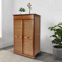 KORVIXA 5Tier Dustproof Shoe Rack Cabinet in Brown | Size: 900mm