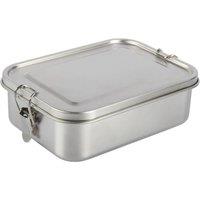 NESTLUNE 1pc 1150ml Bento Lunch Box. Metal Food Container in Silver | Size: 100 cm x 15 cm