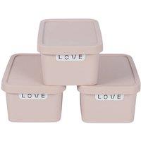 NESTLUNE Pink 7.5L Storage Box with Lid. Lidded Basket