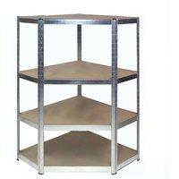 SPETLEK Galvanised Corner Shelving/Racking Garage in Silver | Size: 1800mm x 700mm