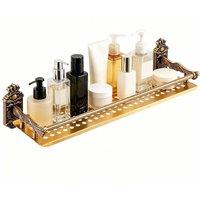 KORVIXA 50cm Vintage Brass Wall Shelf in Bronze | Size: 0.6m2