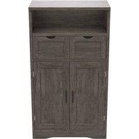 KORVIXA Modern Storage Cabinet with 2 Drawers 2 Doors in Grey | Size: 0.6m2