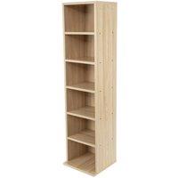 FLAVORA Natural Wooden CD DVD Media Storage Rack | Size: 500mm