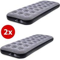 SPETLEK 2x INFLATABLE AIRBED LARGE SINGLE AIR BED in Grey