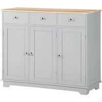 NESTLUNE Sideboard Buffet Cabinet with Storage Cabinets & Drawers, Grey | Size: 100 cm x 15 cm