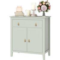 NESTLUNE Sideboard with Drawer, Adjustable Shelf in Green | Size: 100 cm x 15 cm