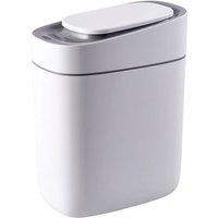 KORVIXA 9L Rubbish Bin with Sensor Silent-Close Lid in White | Size: 100 cm x 100 cm