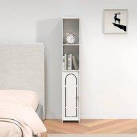 KORVIXA Bathroom Tallboy Free Standing Cabinet in White | Size: 900mm