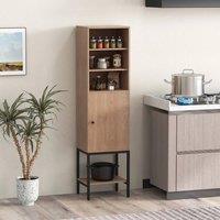 SPETLEK Tall Storage Cabinet Freestanding Cabinet shelf in Brown | Size: 0.6m2