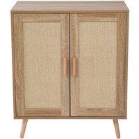 KORVIXA 2 Doors Buffet Storage Cabinet in Brown | Size: 0.6m2