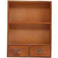 KORVIXA Wall Mounted Display Shelf Unit in Brown | Size: 0.6m2