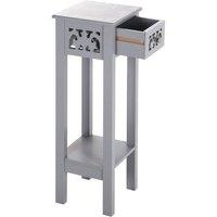 KORVIXA Small Side Coffee Table in Grey | Size: 0.6m2