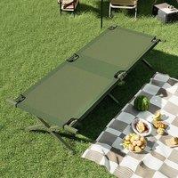 KORVIXA Green Camping Folding Bed Cot Camp Guest Bed
