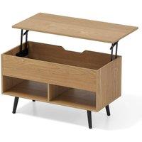 KORVIXA Modern Lift Top Coffee Table in Brown | Size: 0.6m2