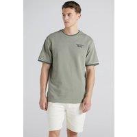 Original Creator Men's Boxy Pique Crew T-Shirt - Slate Green | Size: XL