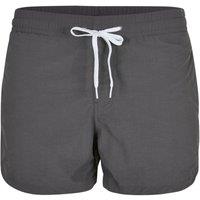 Build Your Brand Men's Plain Swim Shorts in Dark Grey | Size: XL