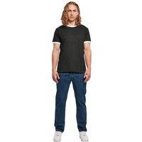 Build Your Brand Men's Ringer T-Shirt in Black | Size: Small
