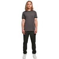 Build Your Brand Men's Ringer T-Shirt in Grey | Size: XL