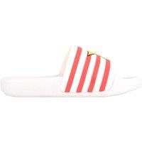 ABSOLUTE FOOTWEAR Women's Childrens Slip On Peep Toe Summer Pool Sliders Mule Sandals Flip Flops in White | Size: 1