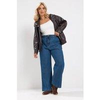 Yours Women's Tie Waist Jeans in Indigo | Size: 30-32R