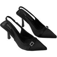 Women's Pointed Toe Slingback Stiletto Pumps in Black | Size: 4.5