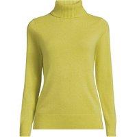 Lands' End Women's Cashmere Roll Neck Jumper in Bright Green | Size: 10-12